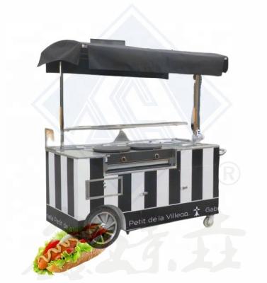 China Light Pink Mobile Food Vending Trailer Food Service Trailer Cart made from Wheat for sale