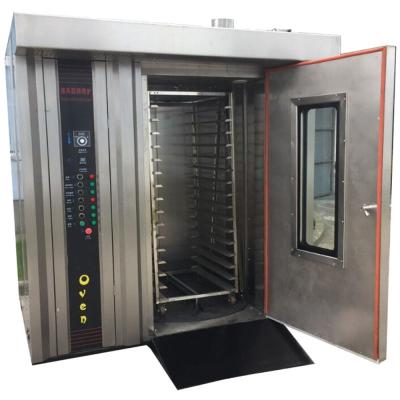 China 2200x1800x2000mm Luxus Bäckerei 32 64 Schalen Rotationsofen Gas Elektrisch für Snacks zu verkaufen