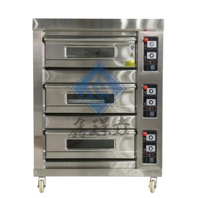 China 0.1kw commerciële bakkerij gasoven 3/4 dek gas pizza bakkerij oven / gasconvectie oven Te koop