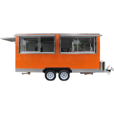 China Model L280cm*W200cm*H210cm Food Trailer with Spare Parts Commercial Snack Cold Food Cart for sale