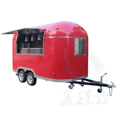 China Mobile Food Trucks Mobile Bar Trailer Food Caravan Fryer Chicken Griddle Food Cart for sale