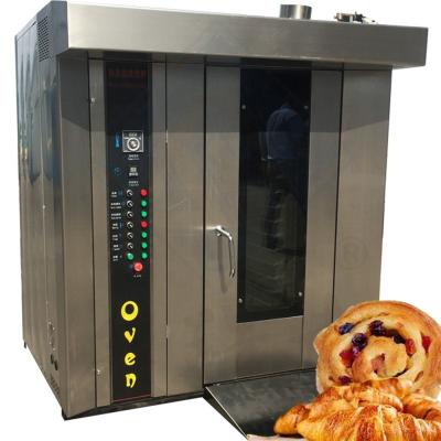 China Stainless Steel Commercial 32 Trays Bread Cake Bakery Rotary Oven For Flour Mill for sale