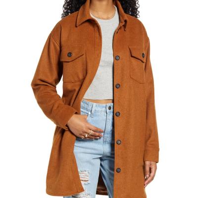 China High Quality Reversible Cheap High Quality Shell Lining Natural OEM Women's Jacket Coat Long for sale