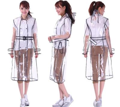 China Environmental Reusable Adult Raincoats Wholesale Fashion Clear Plastic Raincoat Bachelorette Long Raincoats for sale