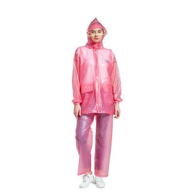 China Bachelor Rainwear Sales Promotion Raincoat For Ladies Suit PVC Plastic Raincoat Takeout Recycling for sale