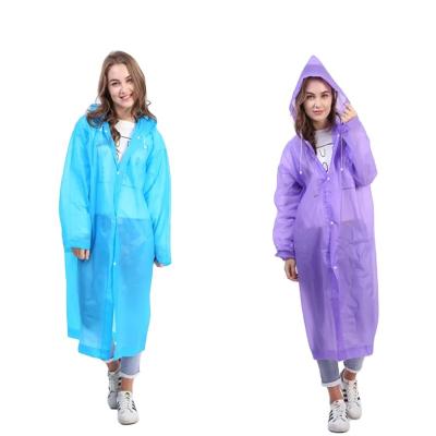 China Wholesale EVA Water Proof Raincoat Outdoor Environmental Light Raincoat Non-disposable Adult Raincoat for sale