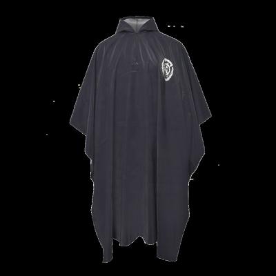 China Custom Bachelor's Rainwear PO11 Reflective Marks Black 190T Polyester PVC Coating Army Raincoat Military Poncho for sale