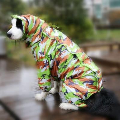 China Waterproof Bachelorette Rainwear Waterproof Pet Reflective Rainwear For Small Large Dogs Hooded Coat Overalls Rain Coat Overalls for sale