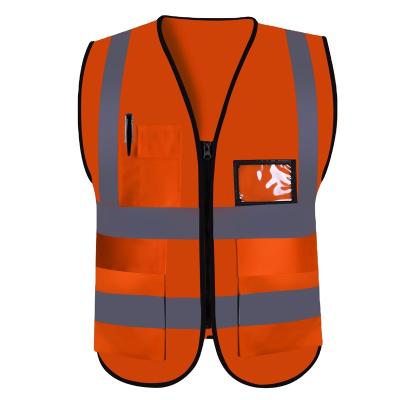 China Water Proof Reflective Safety Vest Polyester Vest Custom Printed Logo For Construction for sale