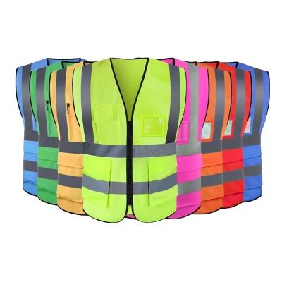 China Water Proof Hi Vis Belt Safety Working Recycling Reflective Vest China Factory Custom Safety Reflective Vest for sale