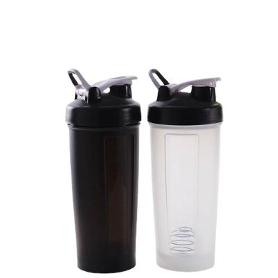 China 700ml Large Capacity Viable Shaker Bottle Durable Non-toxic Plastic Shake Cups With Lid, Protein Shaker Shaking Sports Bottle for sale