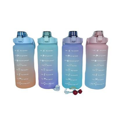 China Viable Huge Capacity Gym Water Bottle Gym Sports Water Bottles Plastic Water Bottle For Travel With Straw for sale