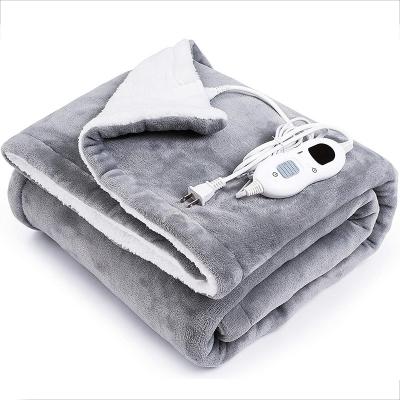 China 2022 Wholesale Machine Washable Reversible Flannel Throw Heated Electric Blanket Anti-Static for sale