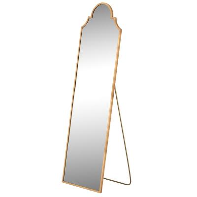 China 2022 Minimalist Newcomer Hollywood Rose Gold Arched Full Length Traditional Standing Mirror for sale