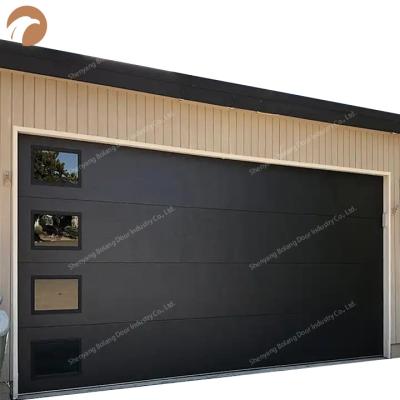 China Modern Industrial Garage Screen Door Overhead Motor Automatic Aluminum Steel Folding Garage Door For Homes for sale