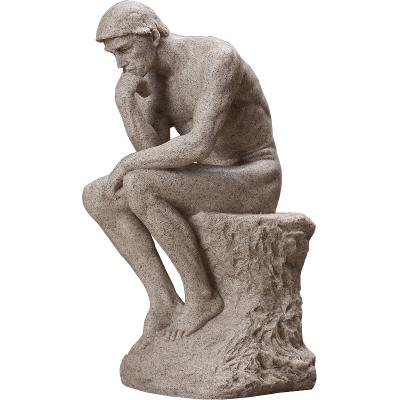 China New Design Europe Sandstone Figure Thinker Nordic Home Living Room Personal Ornament Cheap High Quality Decoration for sale