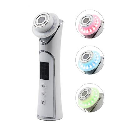 China Handheld Face Lift Photon EMS Microcurrent Heat Radio Frequency Customs Facial Skin Tightening Device for sale