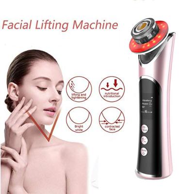 China Portable Anti Aging Face Lift RF Radio Frequency Skin Tightening Facial Massager Beauty Device for sale