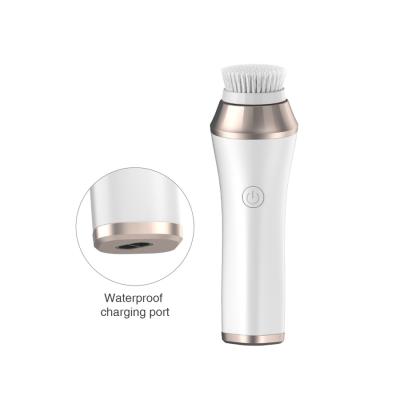 China Rechargeable Acne Treatment 2022 Facial Pore Cleaner Brush 360 Rotate Facial Cleansing Brush 3 in 1 for sale