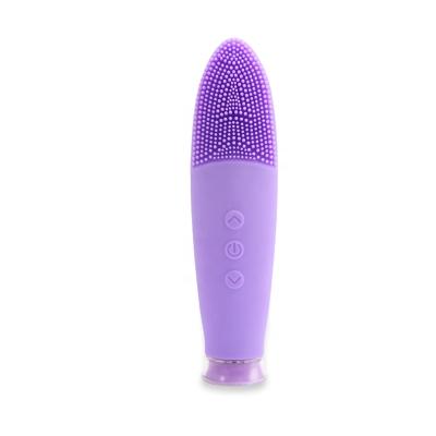 China Acne Treatment Skin Care Beauty Sonic Face Clean Brush Electric Facial Cleansing Brush Long for sale