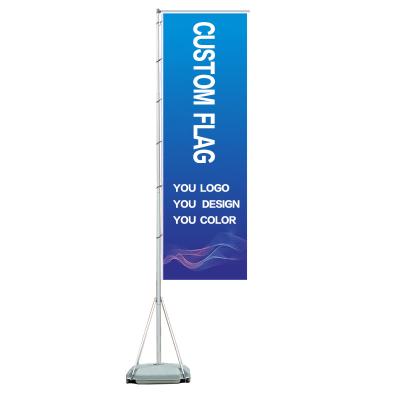 China Easy Fixed Flag Pole Kits Hot Sale Beach Flags Banners 5m Water Injection Custom Standard Flag for sale