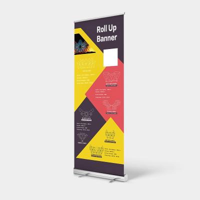 China Fixed Display Stand Easy Roll Up Banner Poster For Sale Promotional Advertising Retractable Banner Poster Display Stand for sale