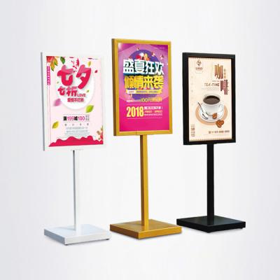 China Wholesale Outdoor Cafe Exhibition Advertising Kt Board Banner 50*70 Black Metal Frame Frame Promotion Poster Stand for sale