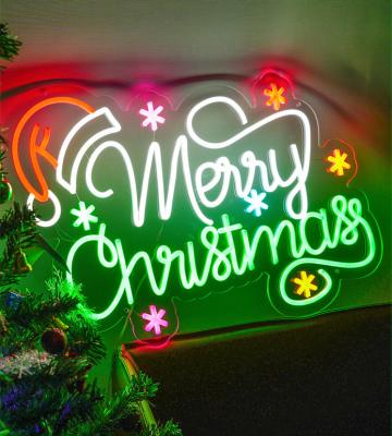 China event & Party Letter Customs Lead Light Led Neon Sign Merry Christmas Led Neon Sign Logo Custom Neon Signs for sale