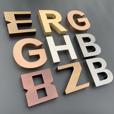 China Custom Logo Buildings Outdoor Wall Hanging Store Custom 3d Logo Acrylic Metal Led Letter Signs for sale