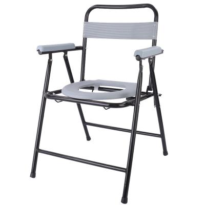 China Power Stand Toilet Chair Health Care Supply Commode Bedside Folding Portable Medical Steel Chair For Patient for sale