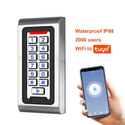 China New Waterproof WiFi Tuya App Smart Door Lock RFID Card Access Controller S601 Metal Keypad Standalone Door Access Control System 3000 for sale