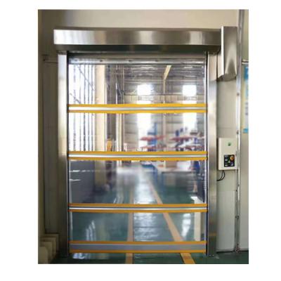 China 304 Stainless Steel Frame Multicolor Fast Rolling High Speed ​​Main Door for sale