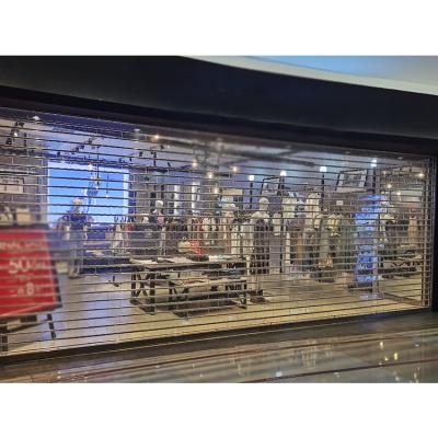 China Indoor Security Factory Transparent Panel Security Doors Shopping Mall Roll Door for sale