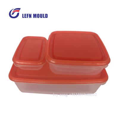 China Plastic 5 Sizes Plastic Food Container Mold With Lid Injection Mold Salad Box Molds Factory for sale