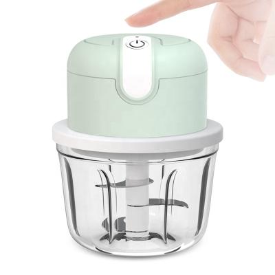 China Viable Hand Held Plastic Hand Pull Manual Cutter Slicer Meat Grinder Meat Grinder Ginger Garlic Press Machine Set for sale