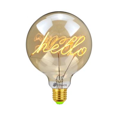 China Large Globe 2200k Residential Wholesale Edison Bulb Flexible Filament Word Vintage Light Bulb for sale