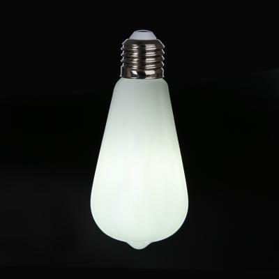 China Residential 6W 8W ST58 ST64 e26 Retro Glass Bulb Single Milky Filament st64 Led Vintage for sale