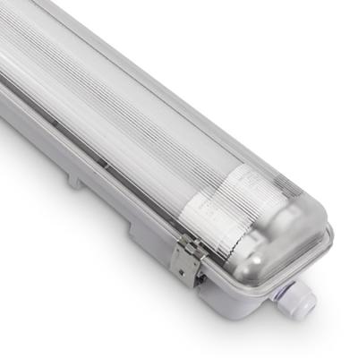 China Plastic Warehouse 60cm T8 2x18w Led Batten Waterproof Twin Tri Proof Light Fixture for sale