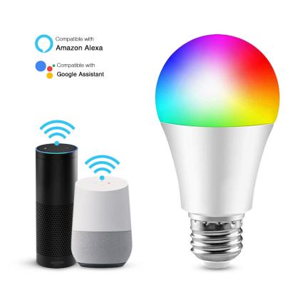 China TUYA Residential Smart Light Bulb A60 9W 806LM 110V 220V RGBCW 16Million Color Changing Lamp E26 E27 B22 Smart Work To Siri Alexa Google Assistant for sale