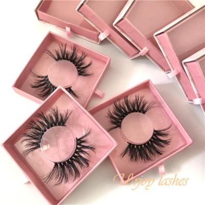 China Long Logo Strip Mink Eyelash 25mm Personal Handmade Natural 8D Mink Lashes Extensions For Lashes Wholesale Seller Daily Use for sale