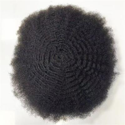 China Curly Afro Kinky Curl 4mm All Hand Tied Indian Human Virgin Hair Male Units Good Quality For Black Men In USA Fast Shipping for sale