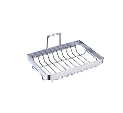 China Modern Economical Square Soap Dish Stainless Steel Self Draining Storage Eco-Friendly Soap Tray for sale