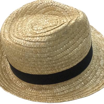 China High Quality Classic Wheat Fedora Hat Vacation Accessories Straw Straw Summer Wide Brim Sun Unisex Straw Hats Character Min for sale