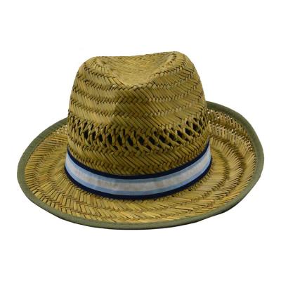 China High Quality Classic Straw Wide Brim Min Summer Hollow Accessories Character Holiday Sun Straw Fedora Unisex Hats for sale