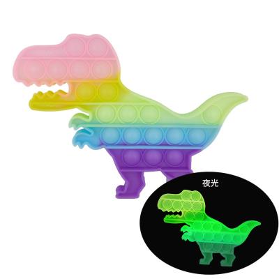 China Big size soft rainbow fidgety big noise silicone boy or girl toys for kinds push noise fidgety person toy for sale