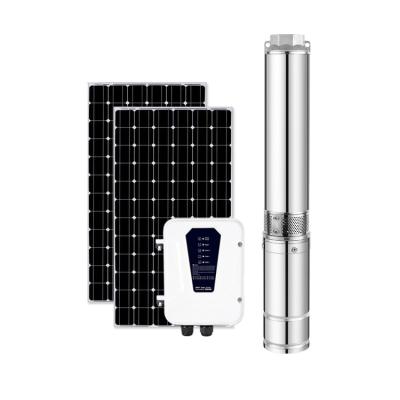 China Developing World Water Solutions 4 Inch 1hp DC Solar Submersible Water Pump Well For Irrigation for sale