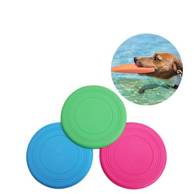 China High Quality Viable Round Dog Frisbeed Dog Pet Training Toys Silicone Frisbeed Bite Resistant Flying Disc for sale