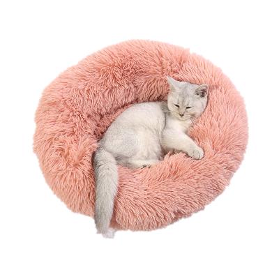 China Wholesale Breathable Pet Supplies Can Be Customized Plush Round Pet Nest Winter Dog Mat Warm Pet Bed for sale