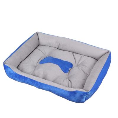 China Travel main pet supplies wholesale four season universal multi color soft pet bed four piece nest for sale