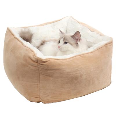 China Wholesale Breathable And Comfortable Pet Deep Sleep Warmth Autumn And Winter Pet Head Supplies Removable And Washable Soft Nest for sale